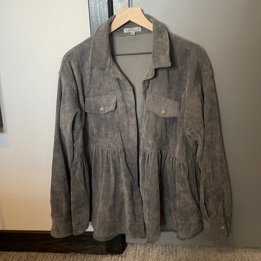 Grey peplum top